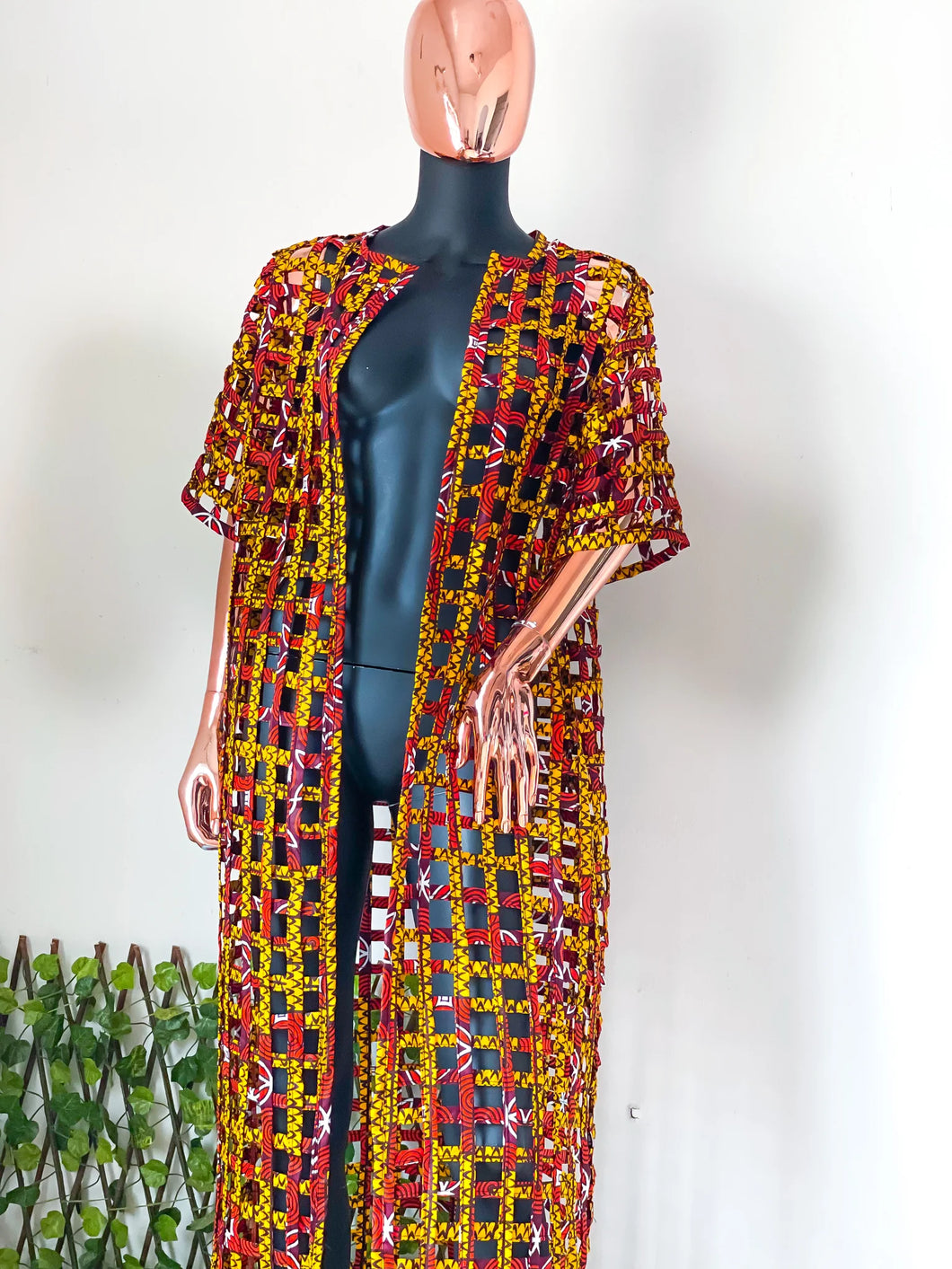 Zee African Print Mesh Kimono