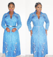 Load image into Gallery viewer, Maxi Denim Button Down Dress
