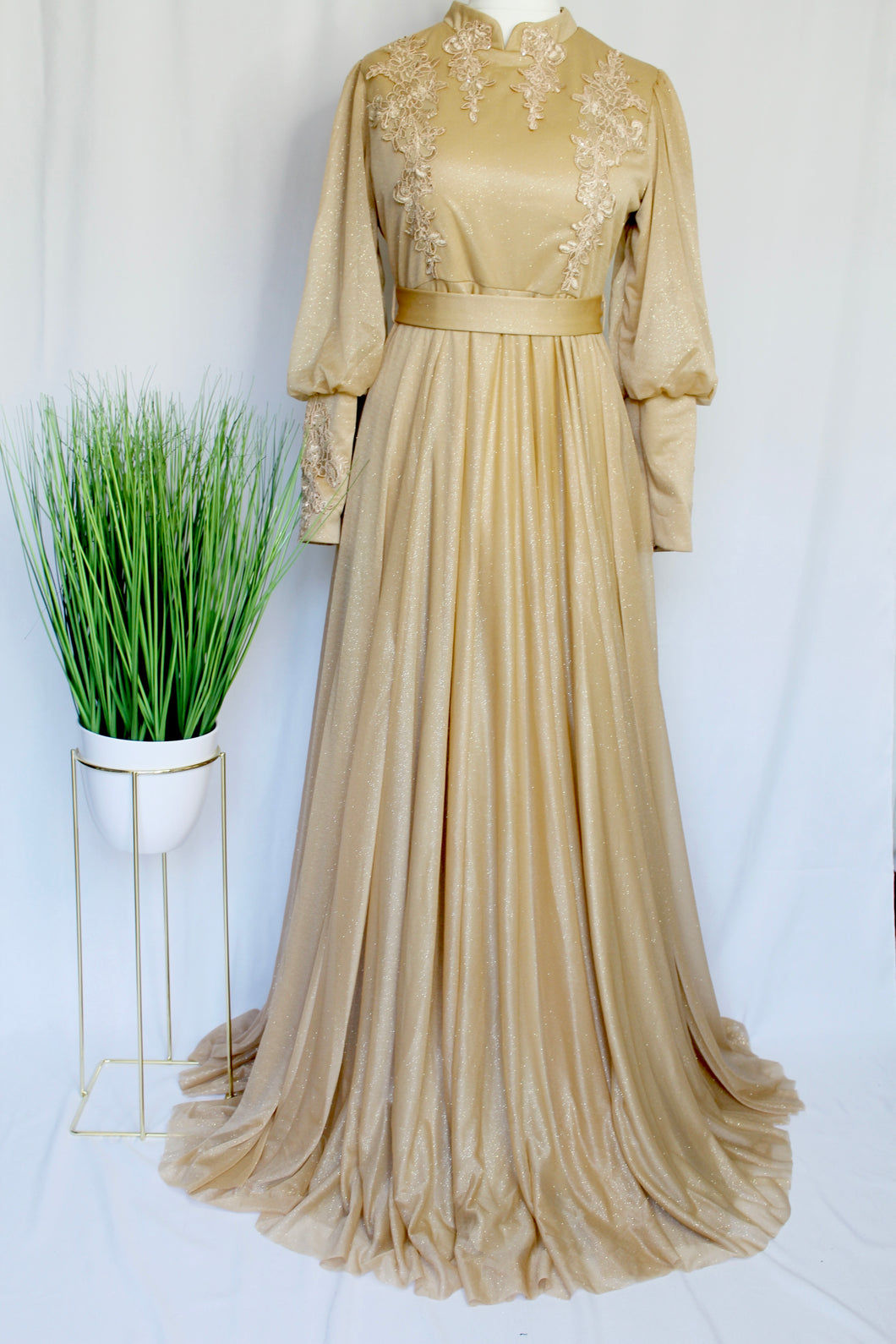 Gold Elegant Royal Dress