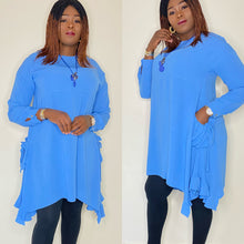 Load image into Gallery viewer, Miami Flow Blue Asymmetrical Dress
