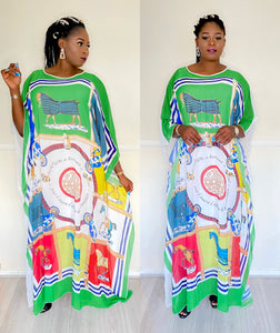 Printed Kaftan With Inner