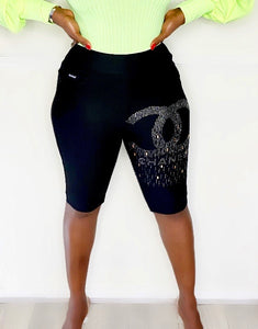 Ava Stoned Thick Knee Length Shorts