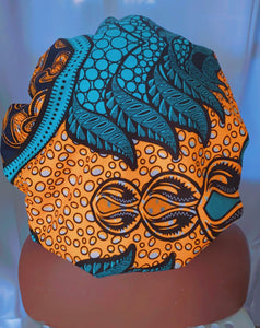 FAYO Ankara Silk Double Layered Reversible Bonnets