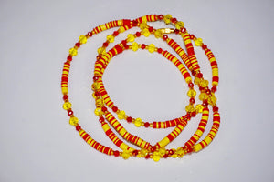 Yellow/Red Mura Power Beads