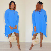 Load image into Gallery viewer, Miami Flow Blue Asymmetrical Dress
