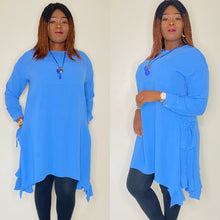 Load image into Gallery viewer, Miami Flow Blue Asymmetrical Dress
